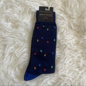NWT Banana Republic Mens Crew Christmas Socks
